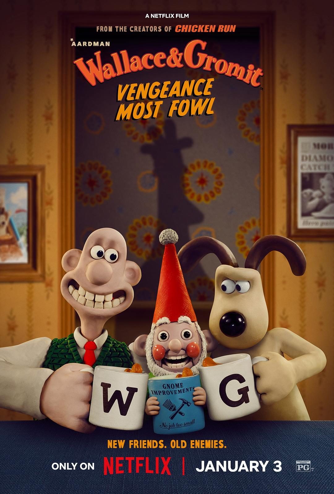 超级无敌掌门狗：企鹅的复仇 Wallace & Gromit: Vengeance Most Fowl 【2024】【喜剧/动画/冒险】【英国】【WEBRip】【中文字幕】